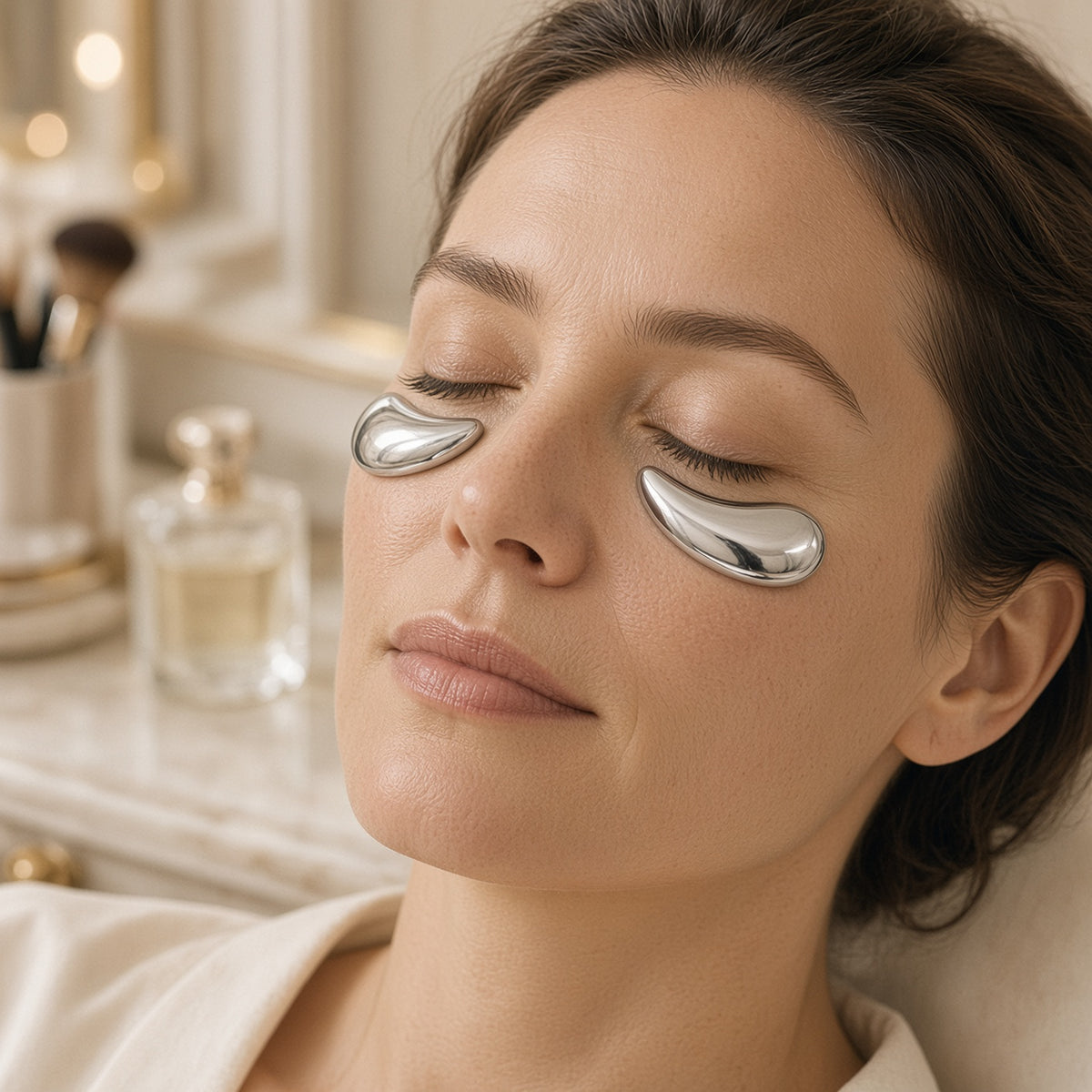 Cooling Eye Pads — in use