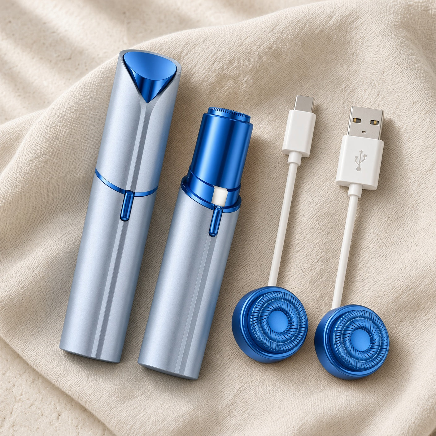 Facial Hair Shaver — Blue