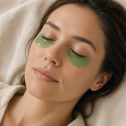 Aloe Eye Patches — in use