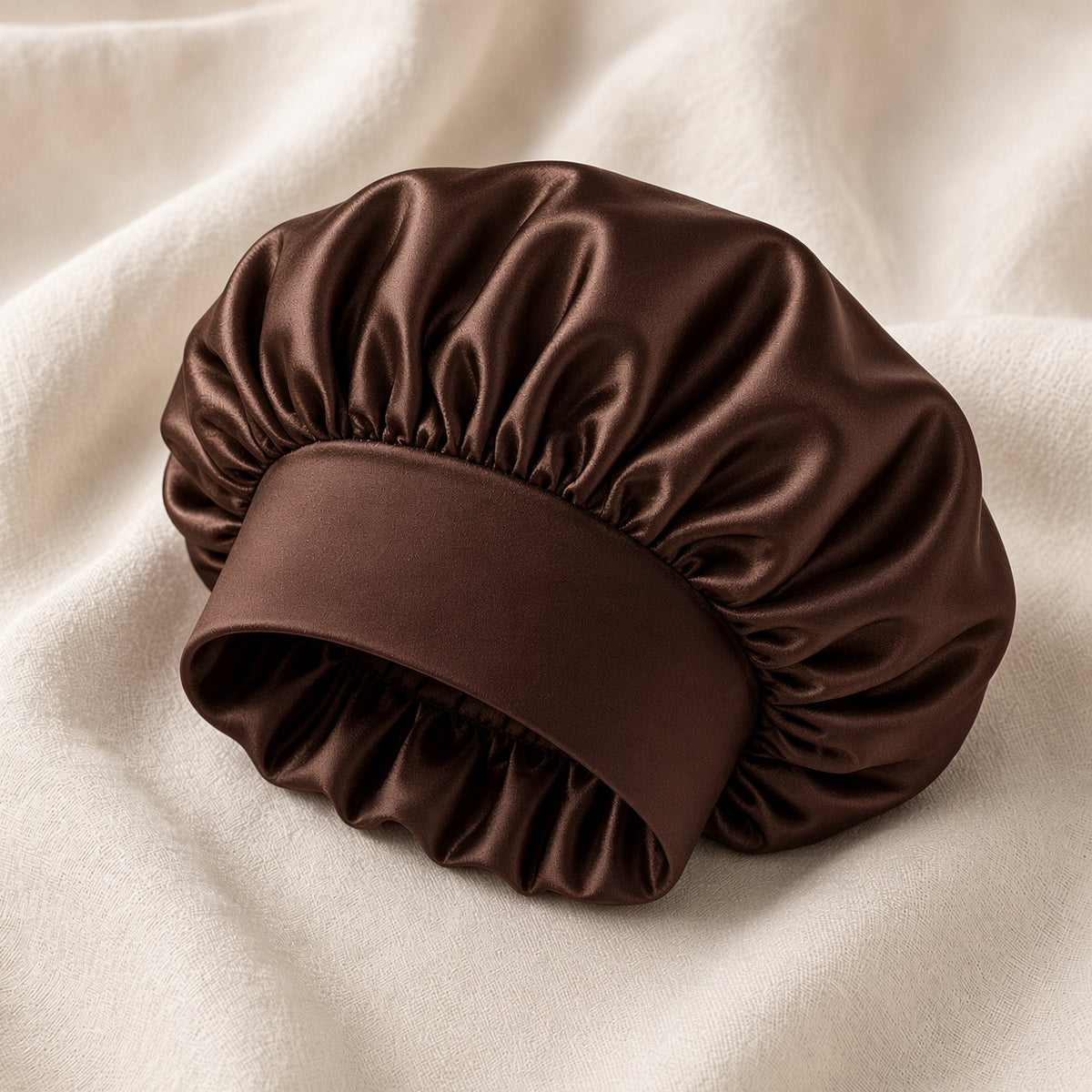Satin Hair Bonnet — Brown