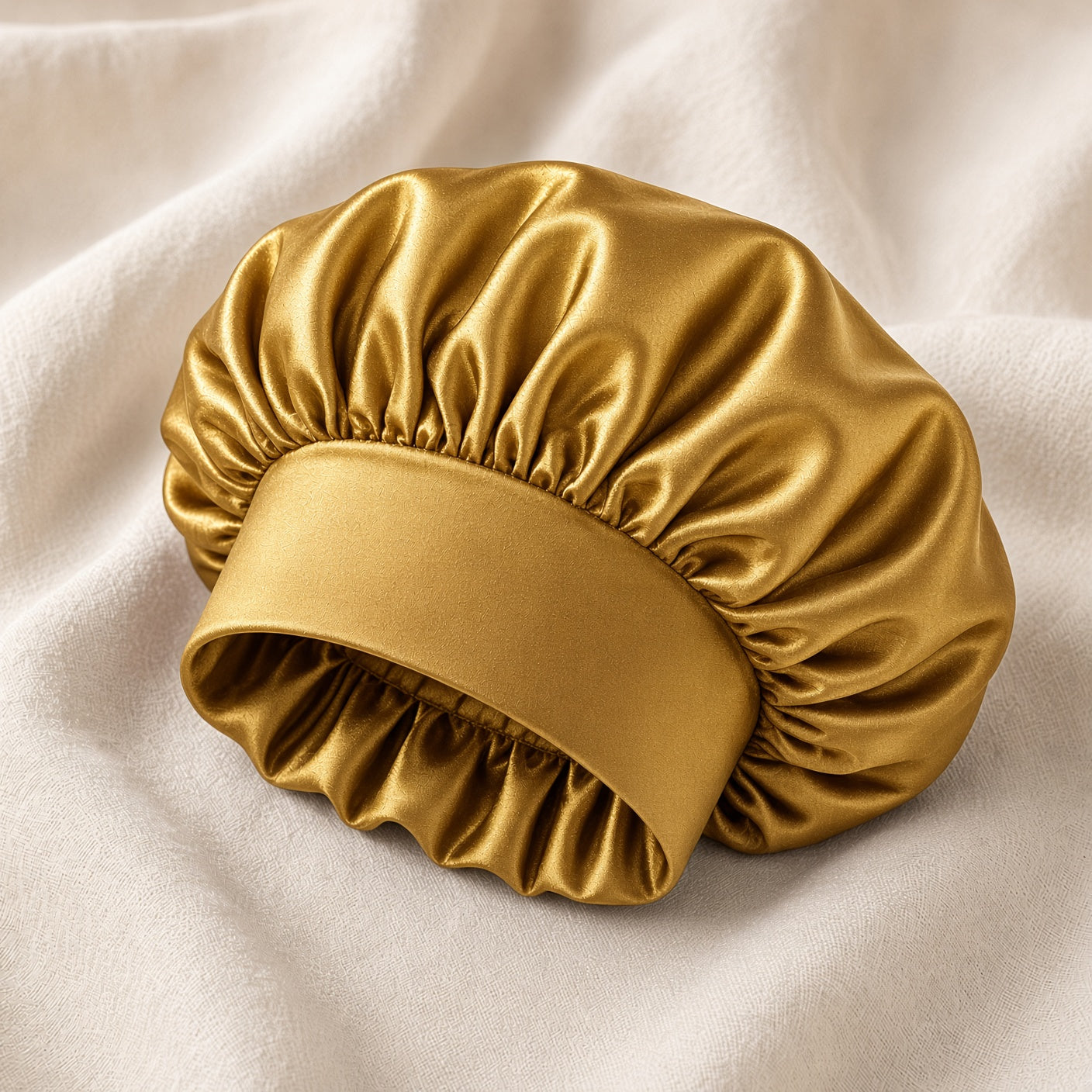 Satin Hair Bonnet — Gold