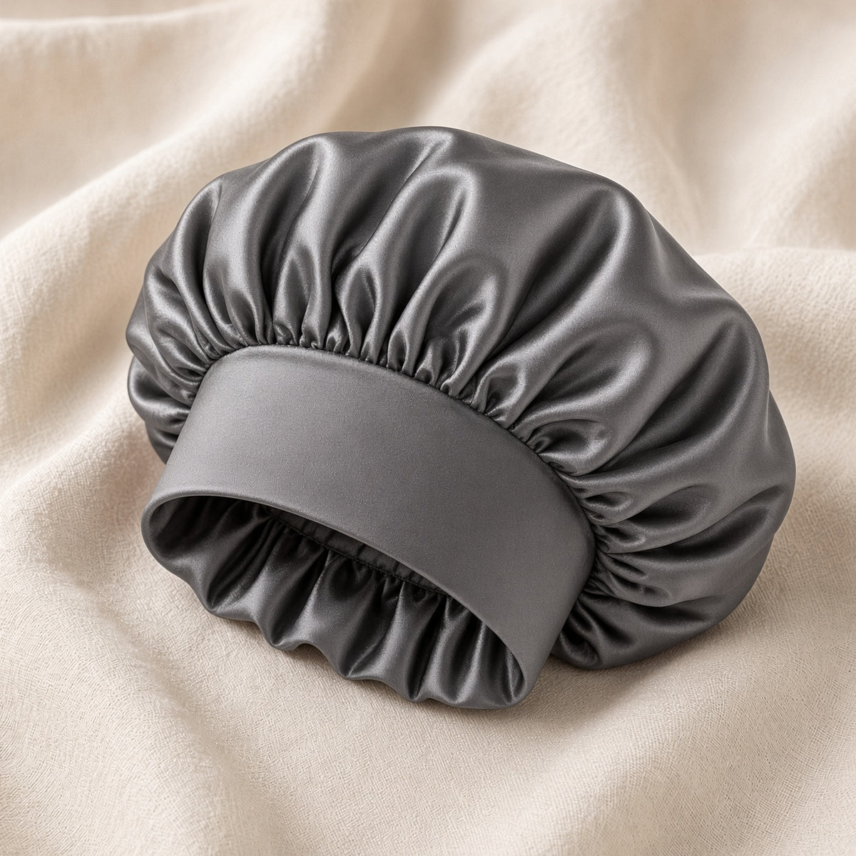 Satin Hair Bonnet — Grey