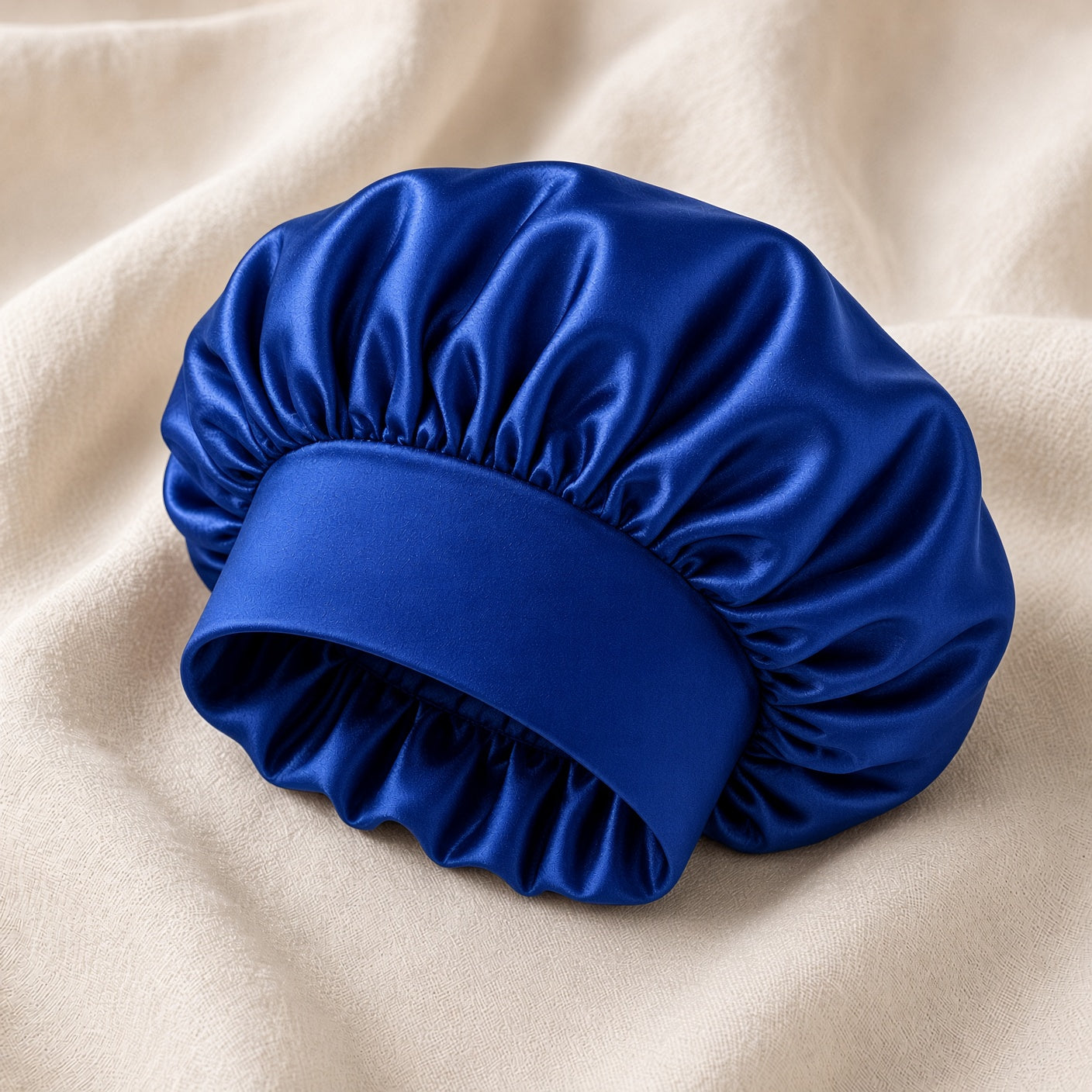 Satin Hair Bonnet — Royal Blue