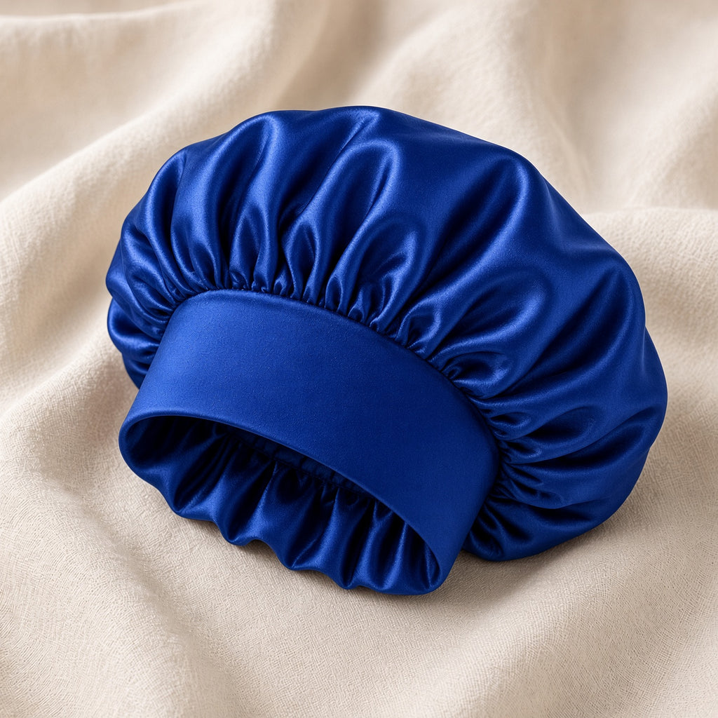 Satin Hair Bonnet — Royal Blue