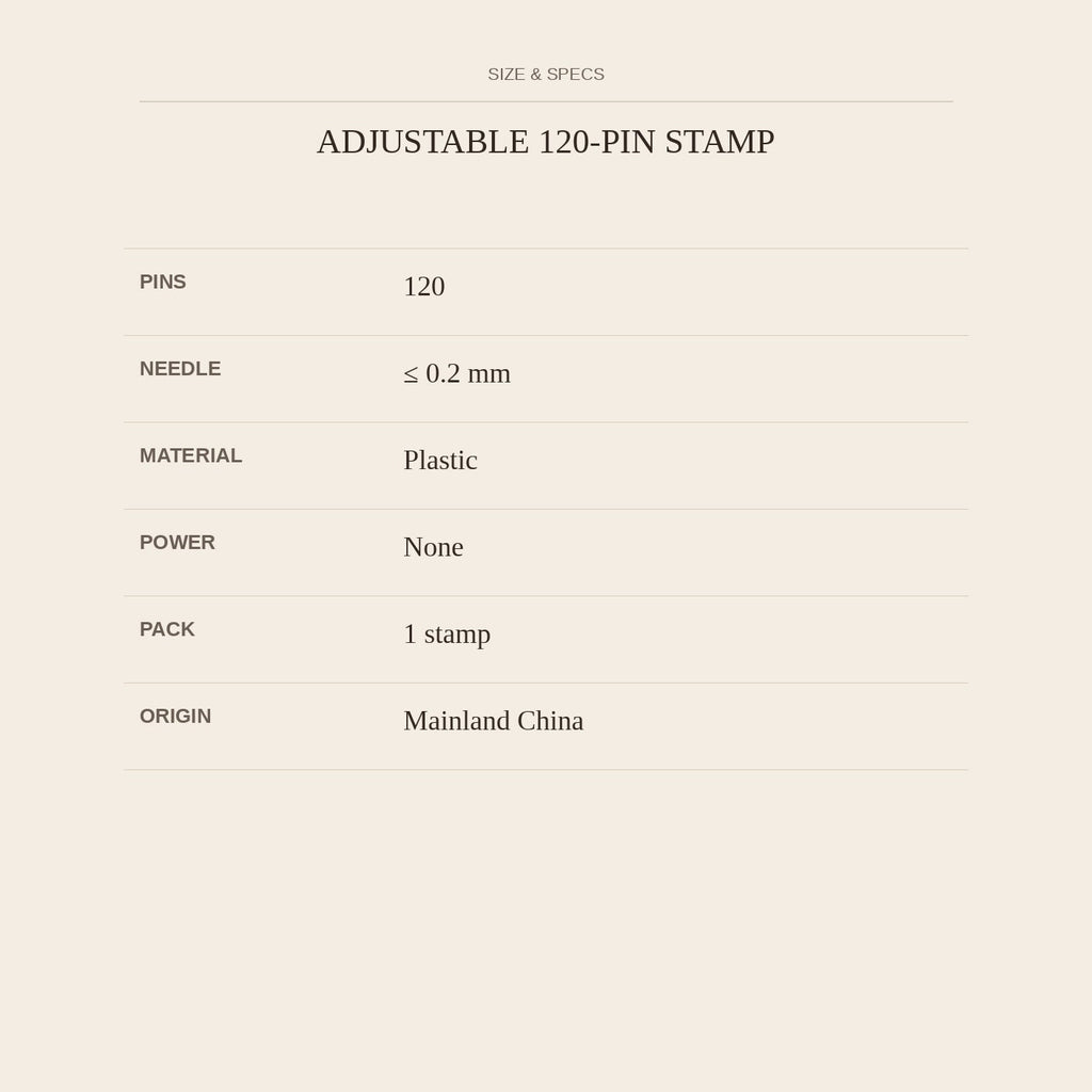 120-Pin Derma Stamp