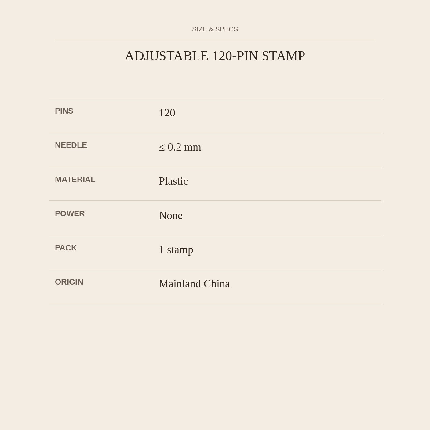 120-Pin Derma Stamp