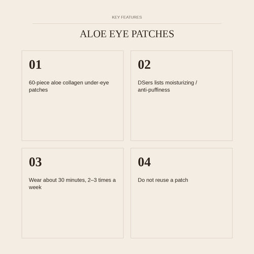 Aloe Eye Patches — key features