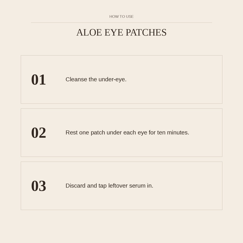 Aloe Eye Patches — how to use