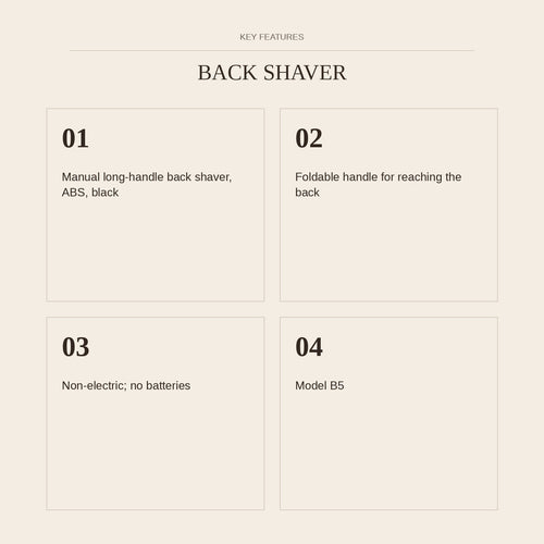 Back Shaver — key features
