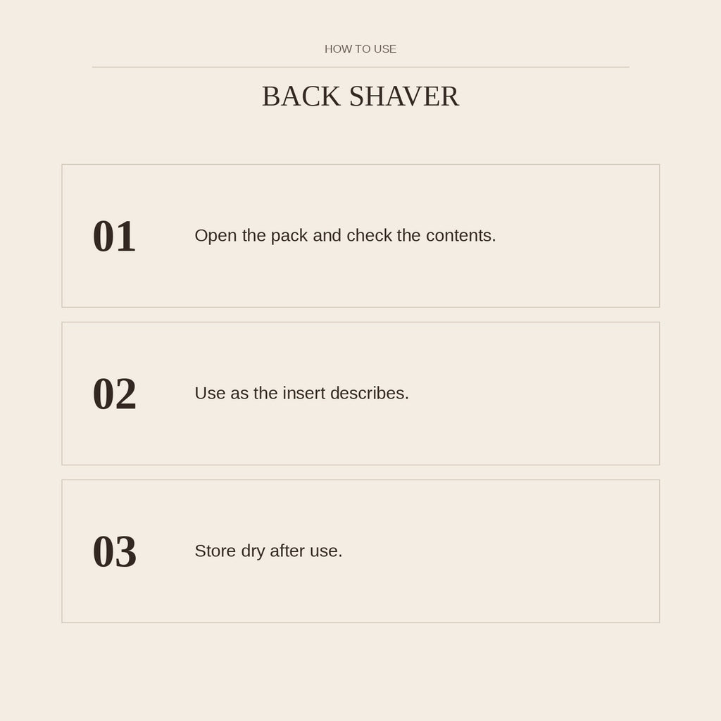 Back Shaver — how to use