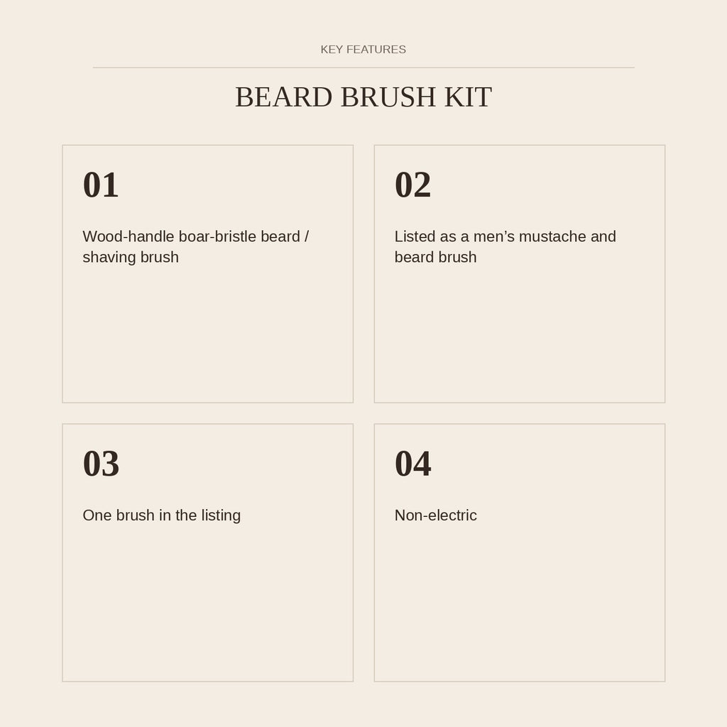Beard Brush Kit — key features