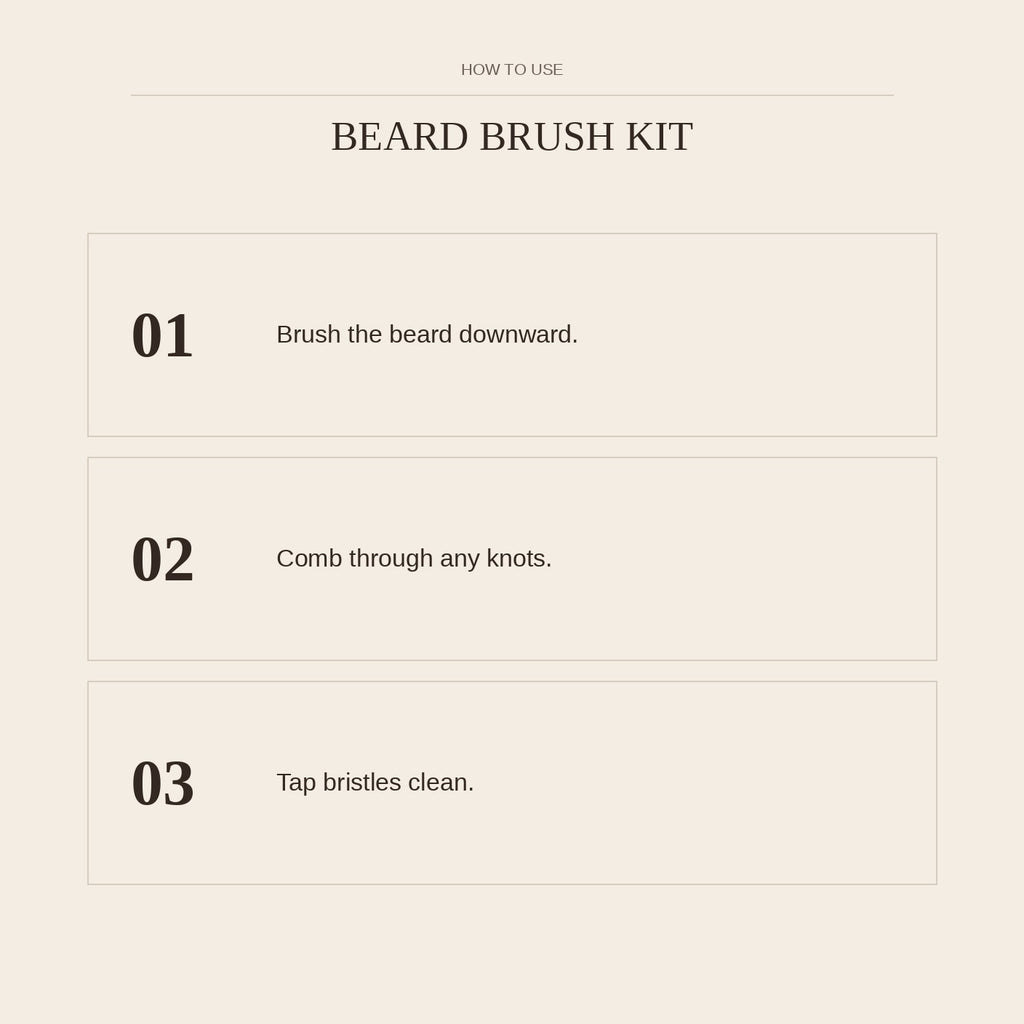 Beard Brush Kit — how to use