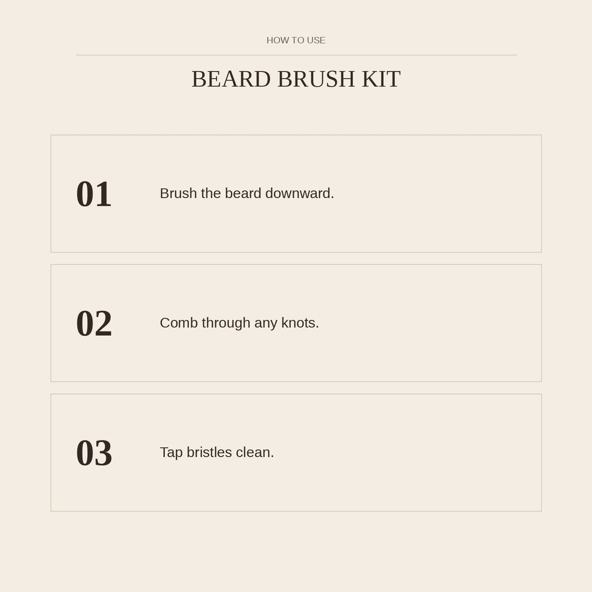 Beard Brush Kit — how to use