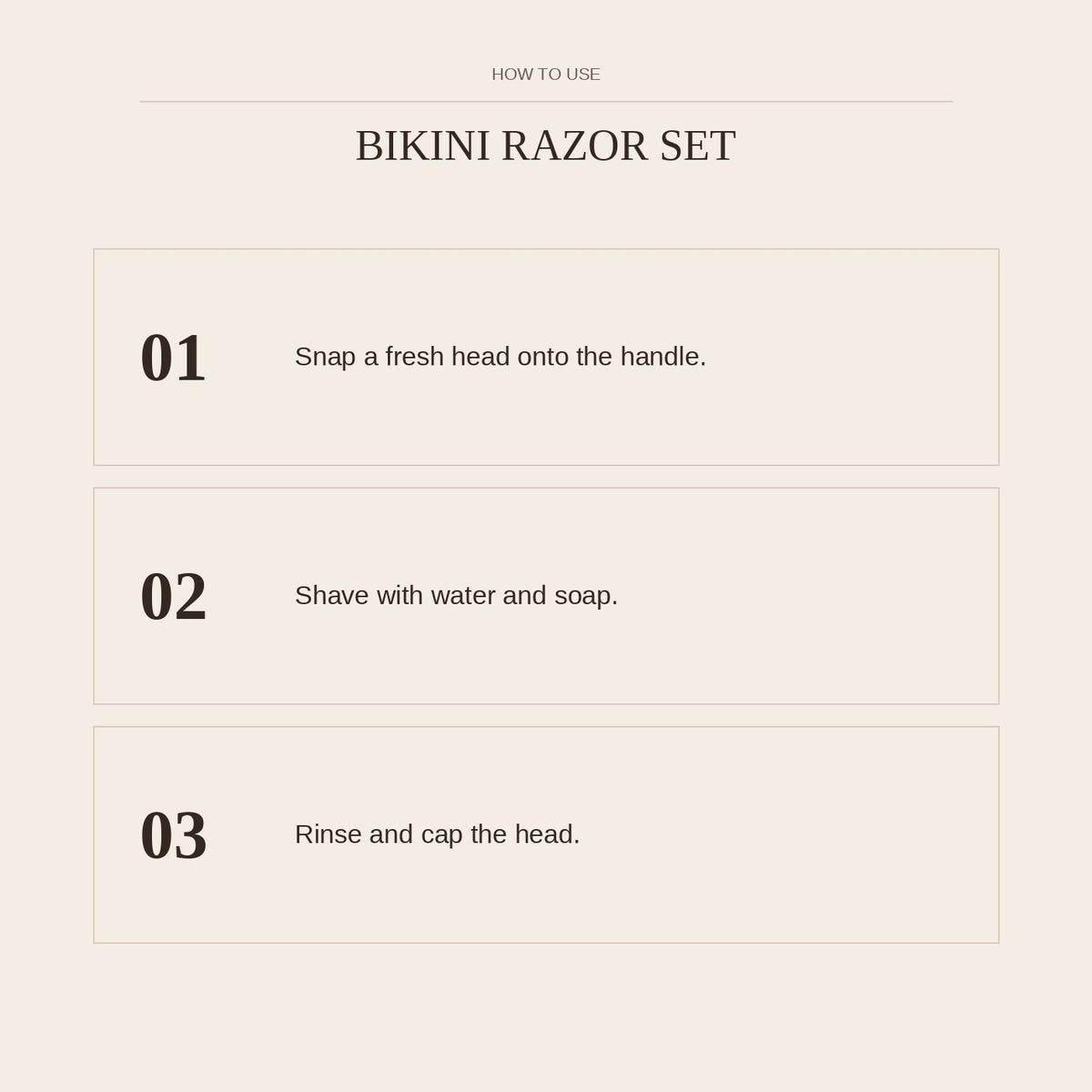 Bikini Razor Set — how to use