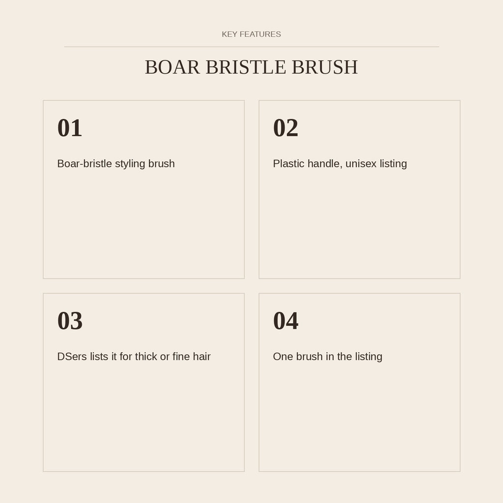 Boar Bristle Brush — key features