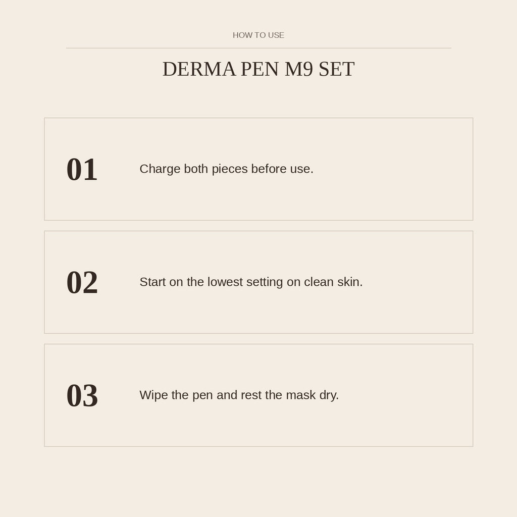 Derma Pen M9 Set — how to use