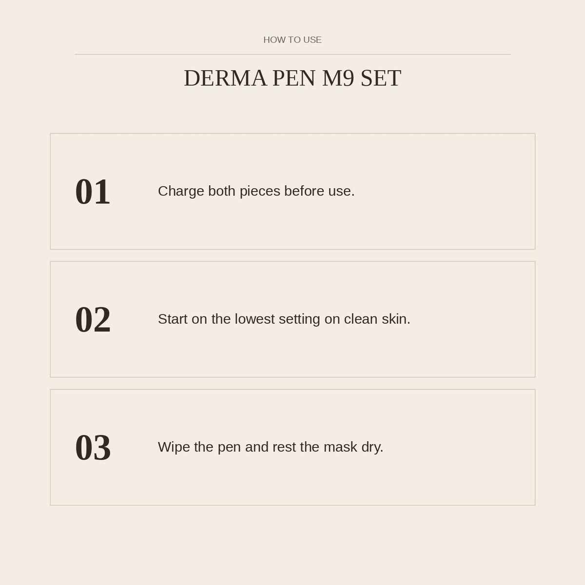 Derma Pen M9 Set — how to use