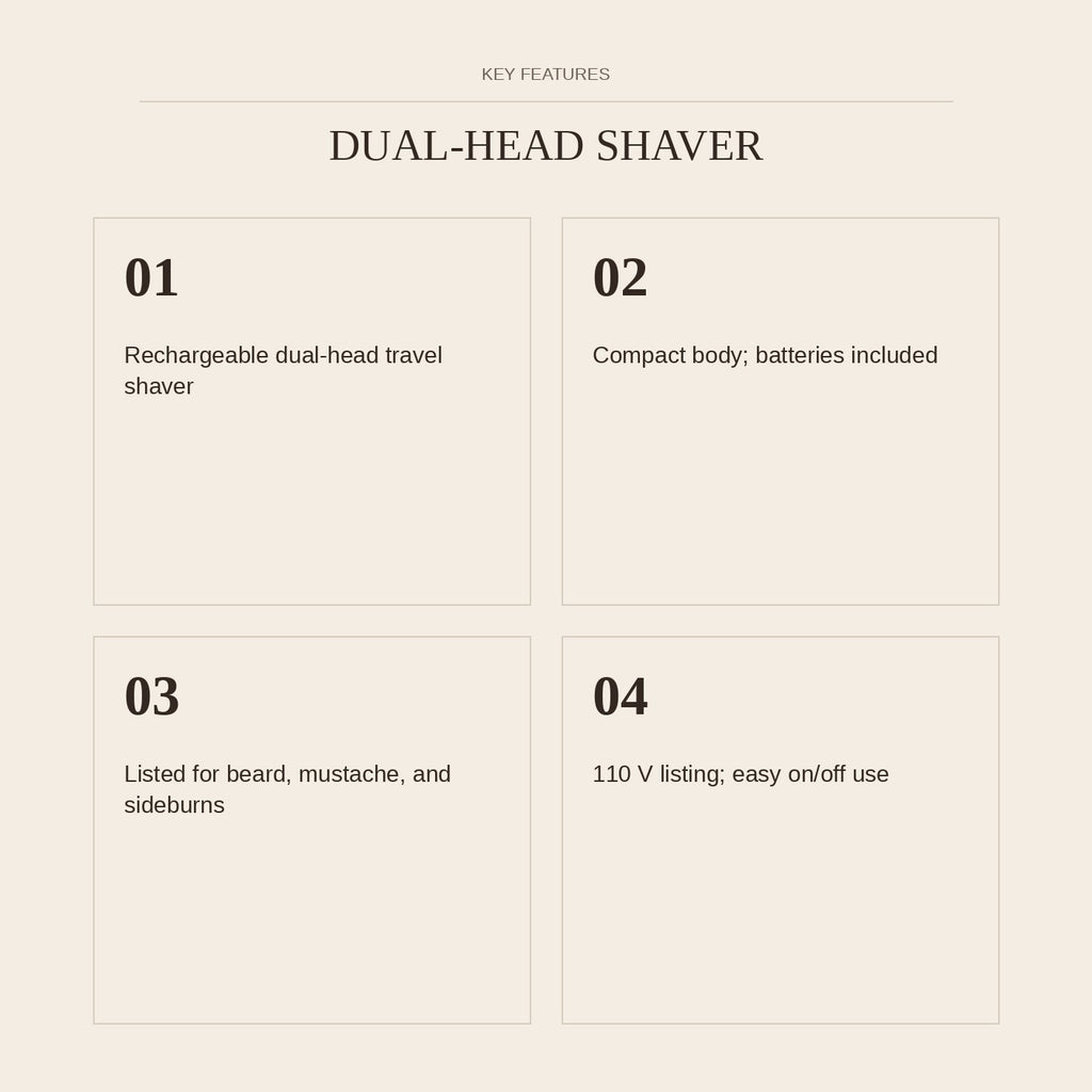 Dual-Head Shaver — key features