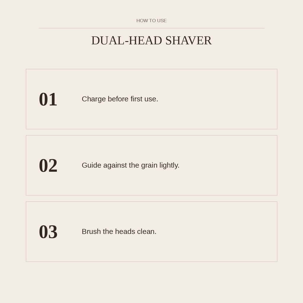 Dual-Head Shaver — how to use