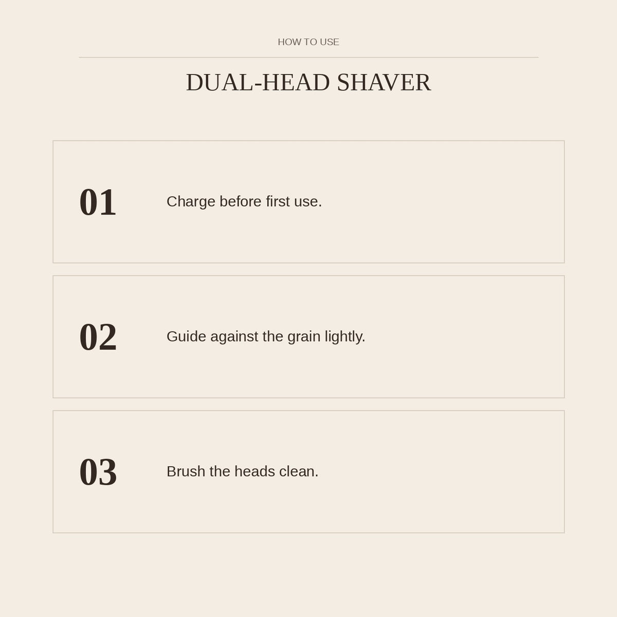 Dual-Head Shaver — how to use