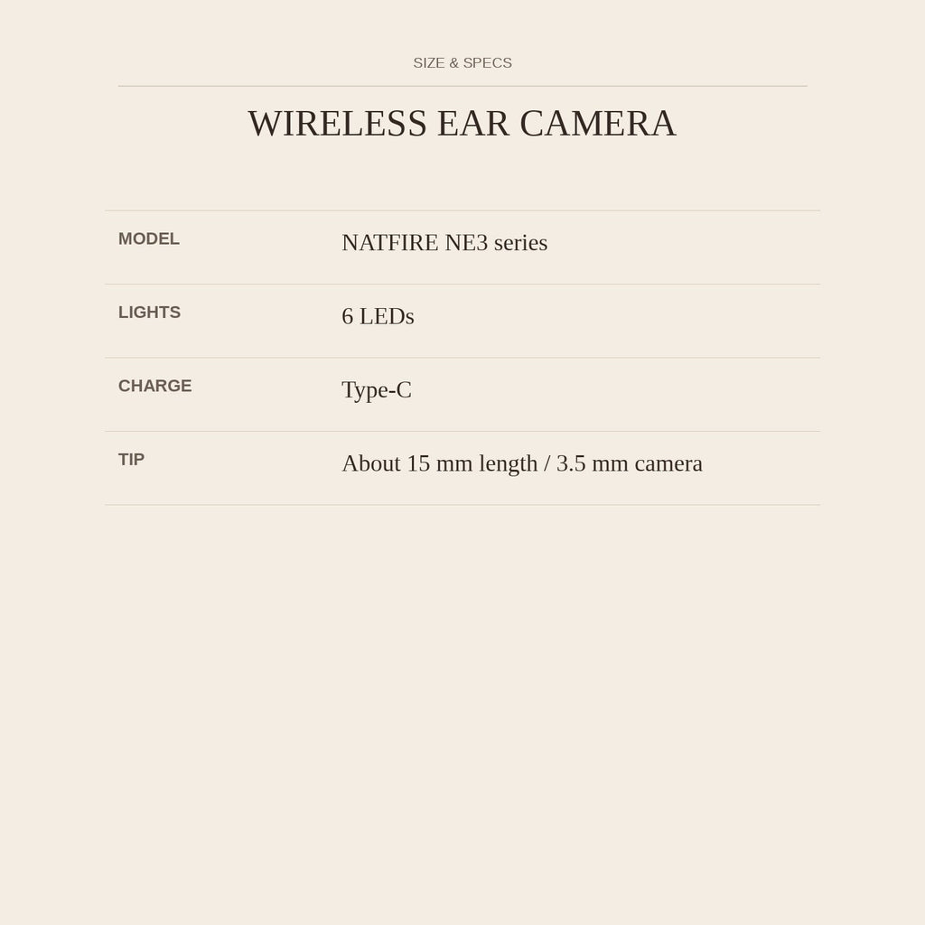 Wireless Ear Camera
