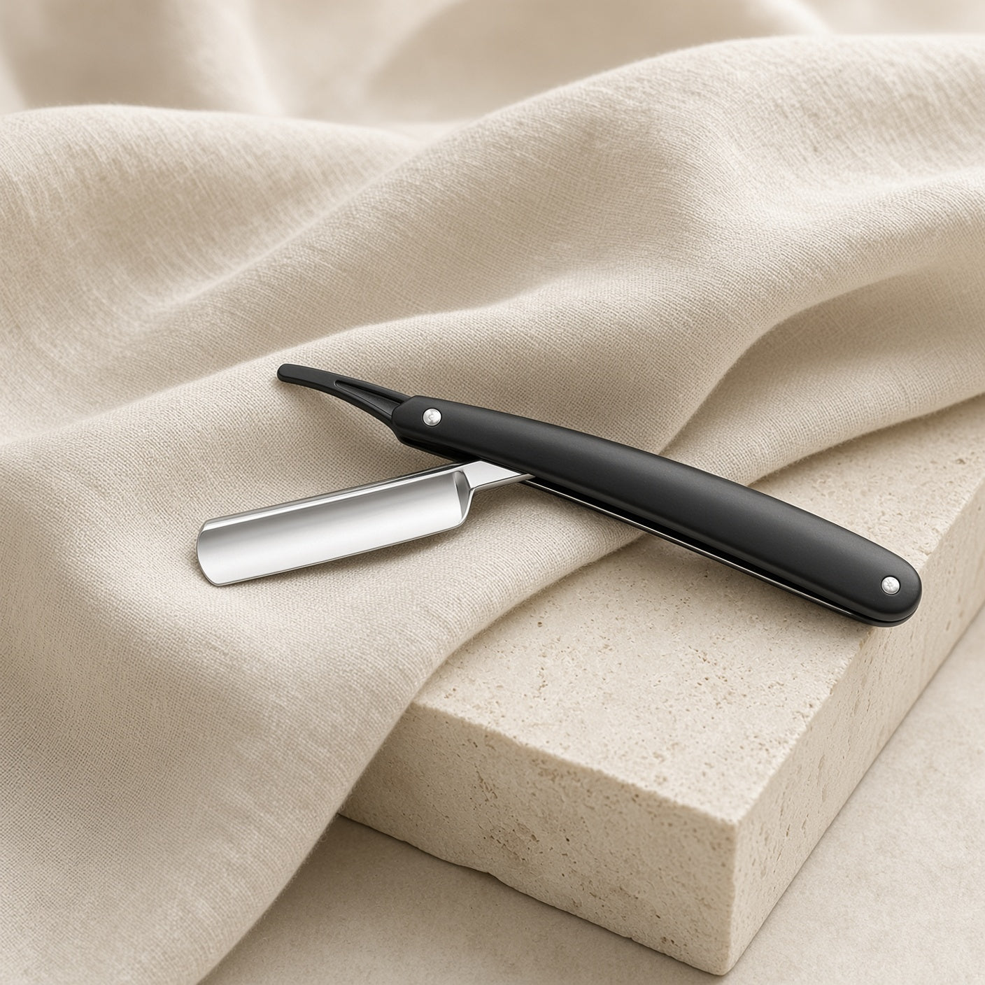 Steel Straight Razor — studio