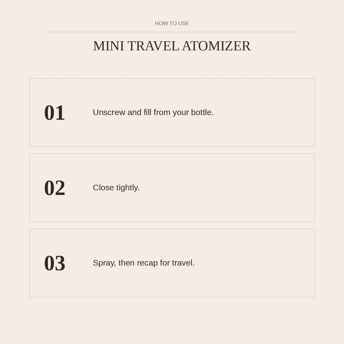 Mini Travel Atomizer — how to use