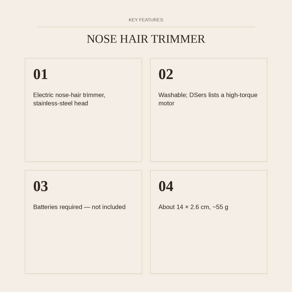 Nose Hair Trimmer — key features
