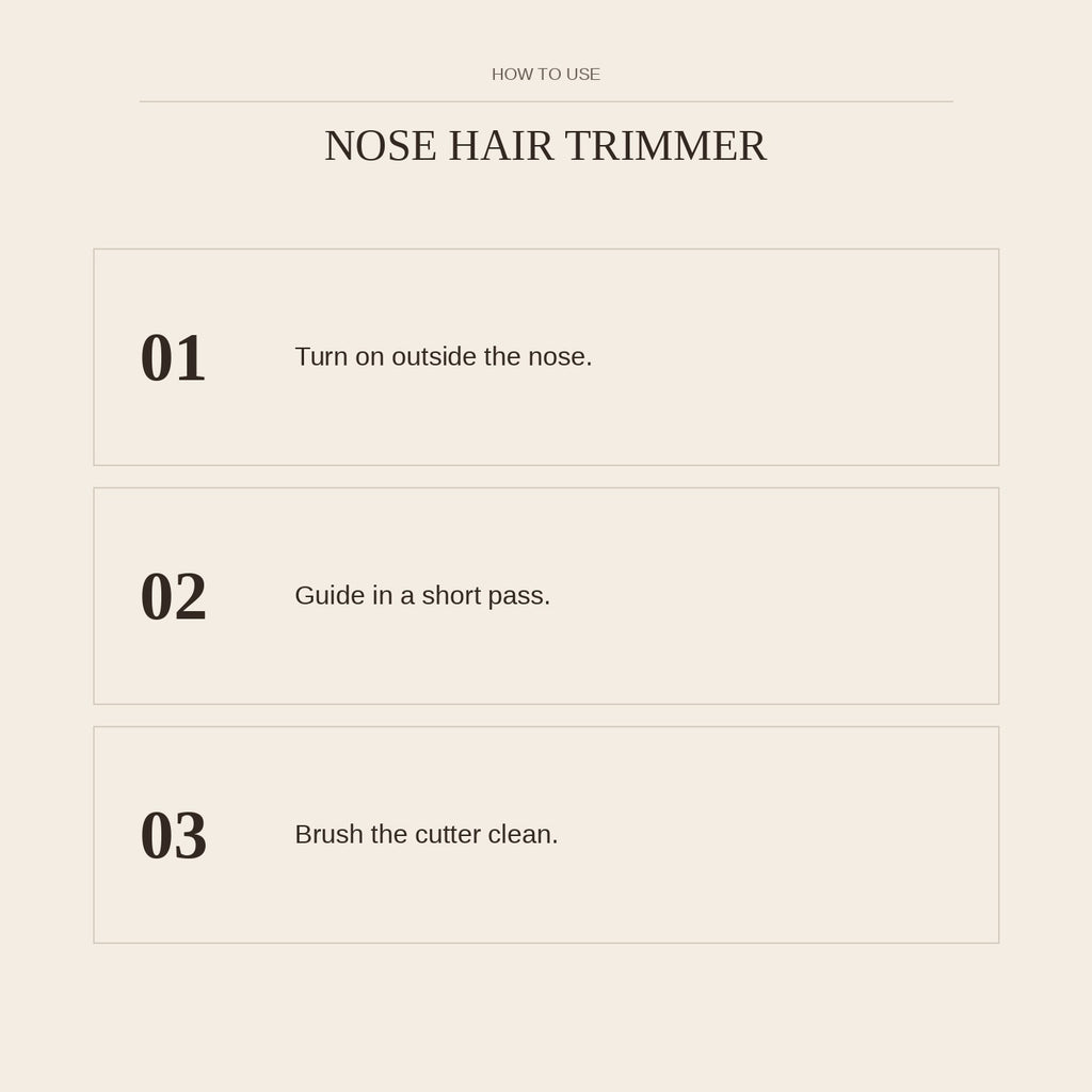 Nose Hair Trimmer — how to use