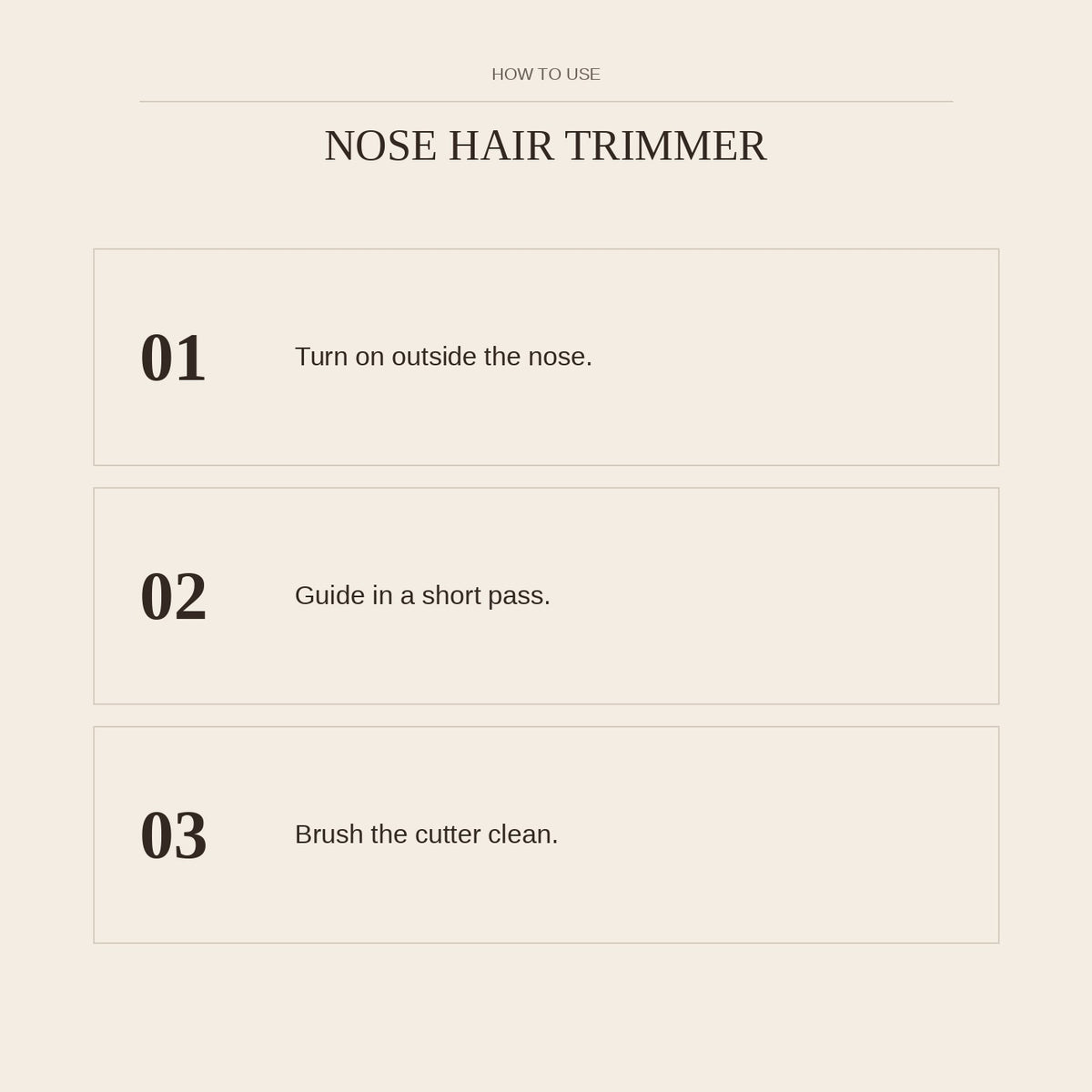 Nose Hair Trimmer — how to use