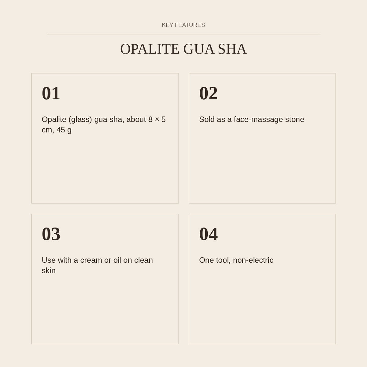 Opalite Gua Sha — key features