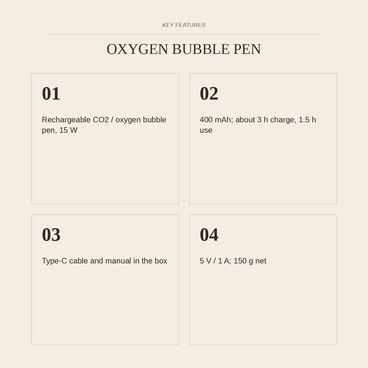 Oxygen Bubble Pen — key features