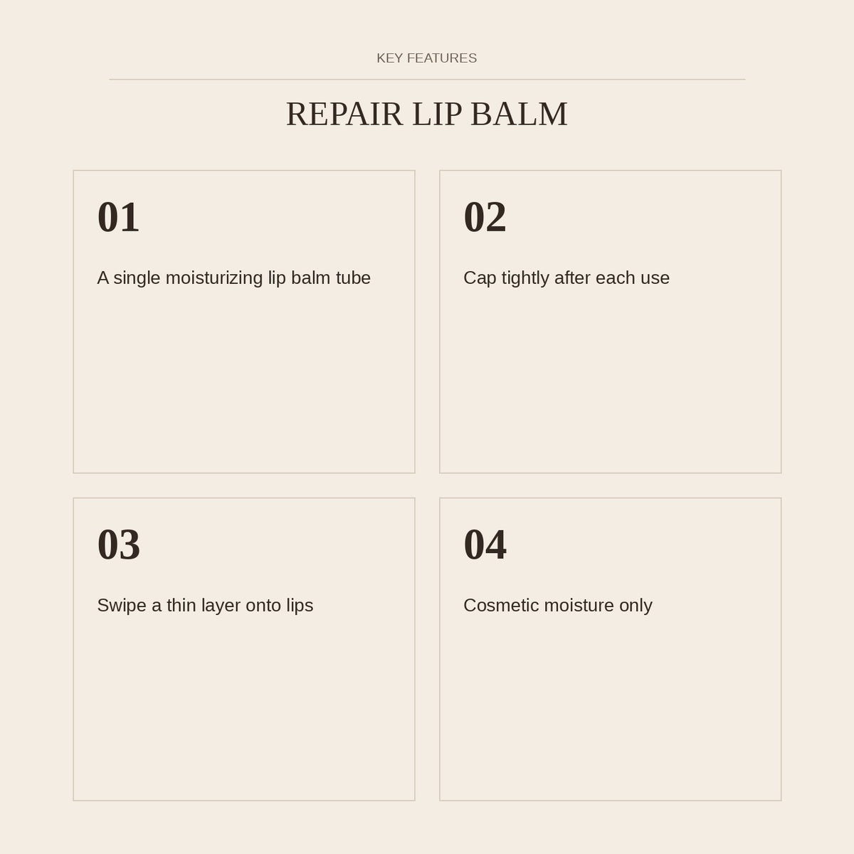 Repair Lip Balm — key features