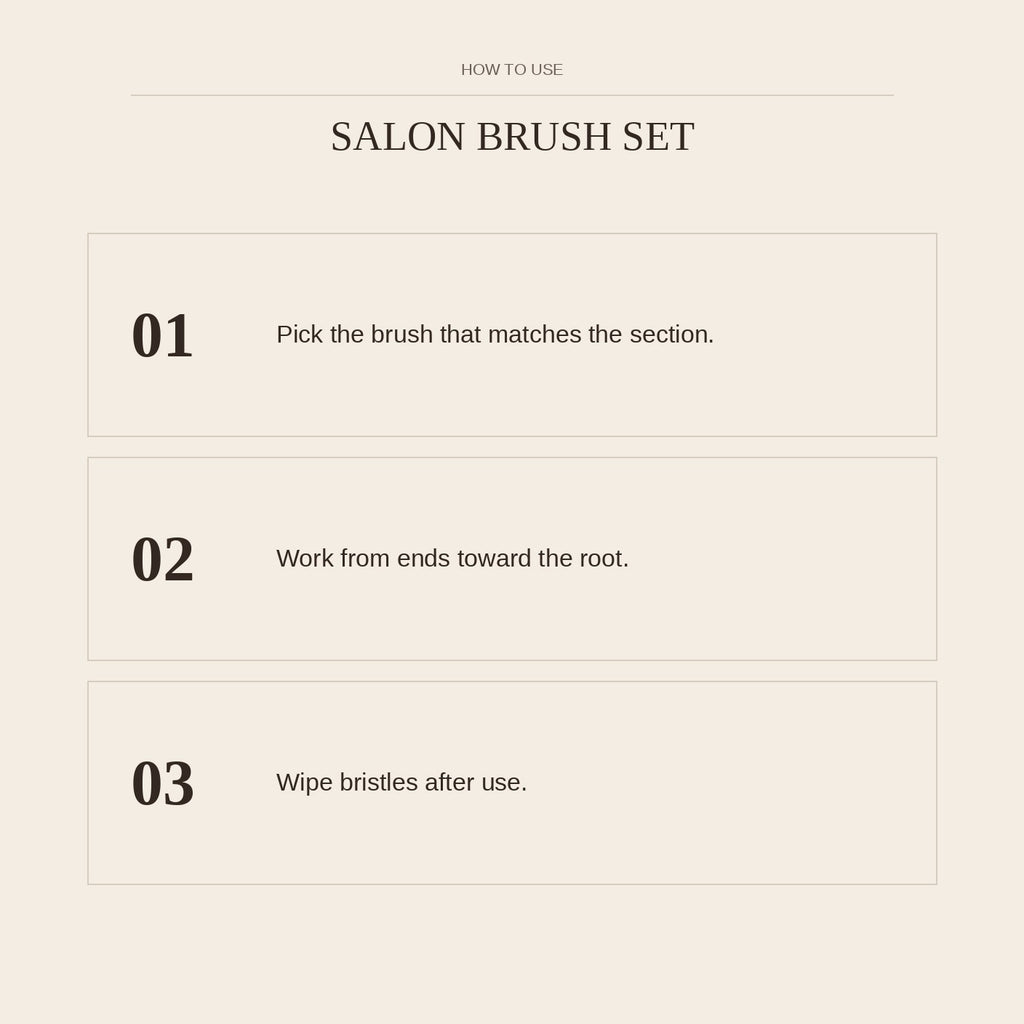 Salon Brush Set — how to use