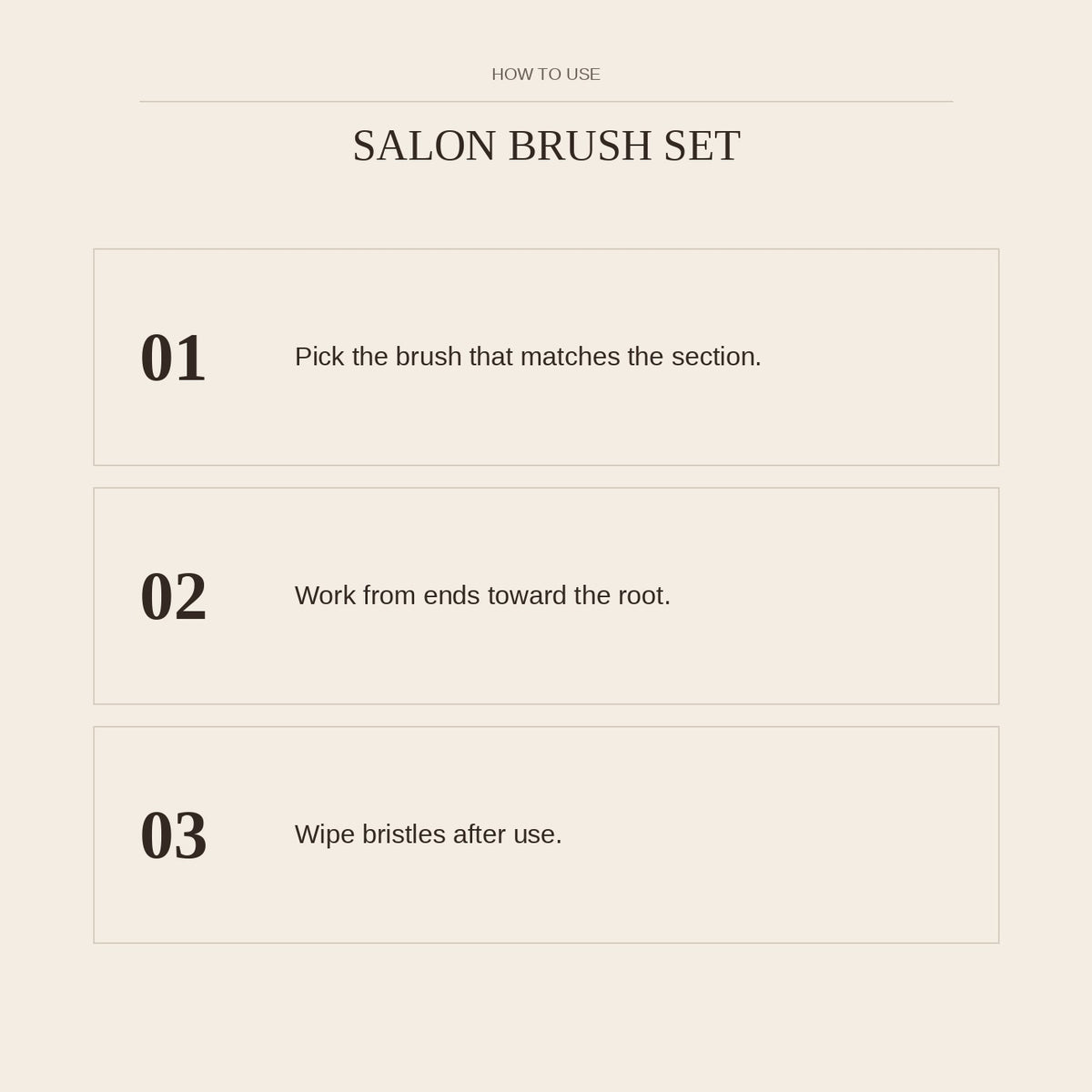 Salon Brush Set — how to use