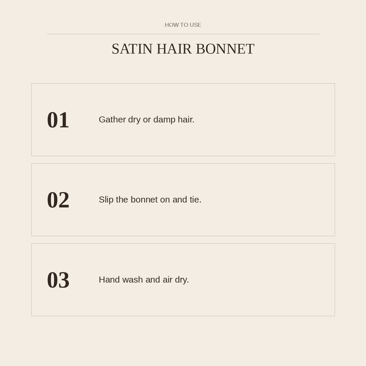Satin Hair Bonnet — how to use