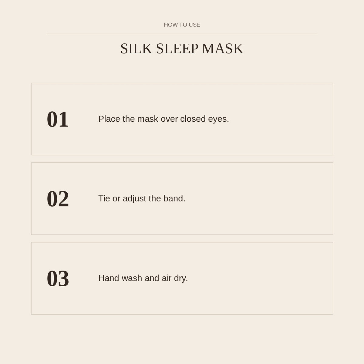 Silk Sleep Mask — how to use