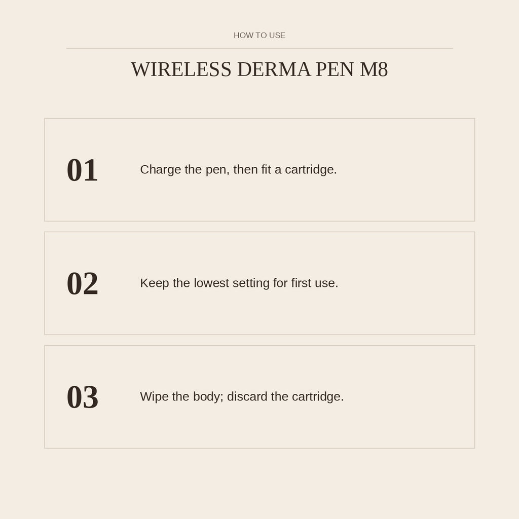 Wireless Derma Pen M8 — how to use