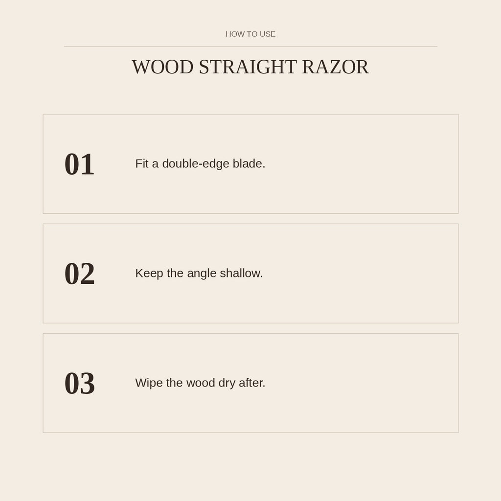 Wood Straight Razor — how to use